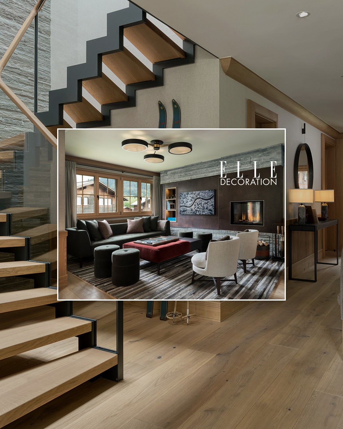 ELLE Decoration feature — our Klosters chalet